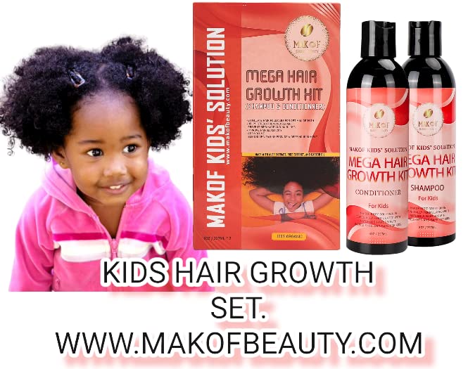 Kids Hair Growth Shampoo & Conditioner Set with Natural Oils - Nourishing & Hydrating