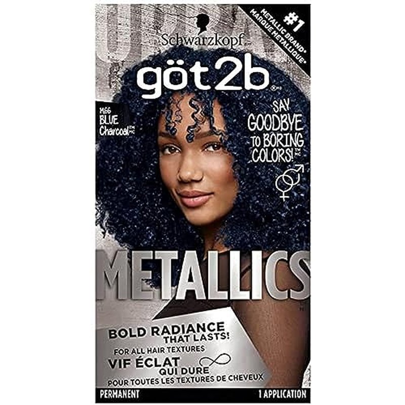 Got2B Metallics Permanent Hair Color, M66 Blue Charcoal