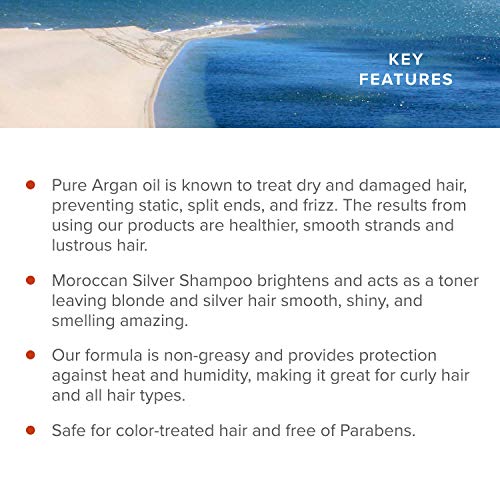 Royal Moroccan Silver Purple Shampoo 1 Fl Oz for Blonde & Grey Hair - Anti-Yellow & Moisturizing