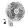 16-inch Oscillating Wall Mount Fan - 3-Speed Quiet Power, Gray