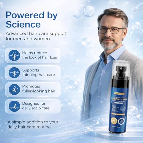 Minoxidil Hair Growth Spray with Roller Applicator 3.38 Fl Oz Pack of 5 – Hair & Beard Regrowth Treatment