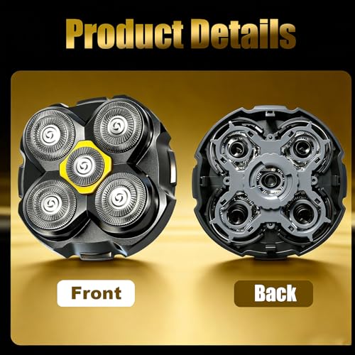 3 Pack Replacement Heads for MicroTouch Titanium Shaver Black - Wet & Dry Compatible