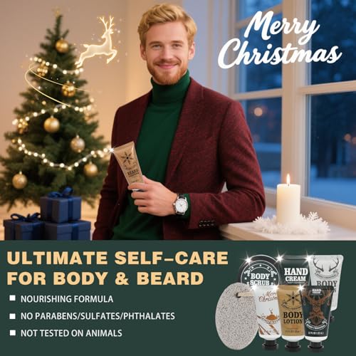 Mens Advent Calendar 2026 - 24 Days Beard Grooming & Skincare Set - Green Variation