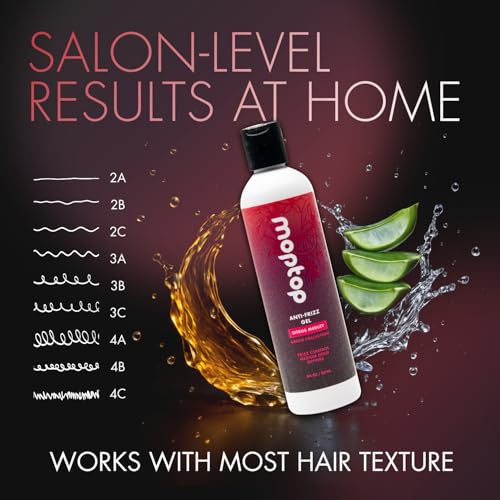 MopTop Salon Anti Frizz Curl Defining Gel 8oz for Wavy & Curly Hair – Medium Hold