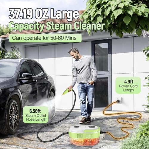 DreamNature 10-in-1 Handheld Steam Cleaner with Large Water Tank, High Pressure & Temperature for Home & Car Cleaning