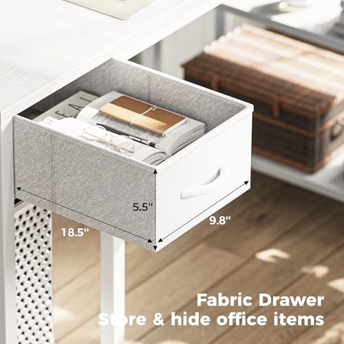 Reversible L-Shaped Gaming & Office Desk with LED Lights, Monitor Stand & Storage