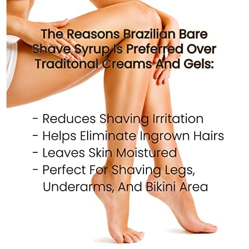 Brazilian Bare Tropical Coconut Extra Moisturizing Shave Syrup ? Preferred Over Traditional Womens Shave Creams And Womens Shave Gels