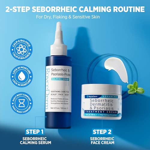 Seborrheic Dermatitis & Psoriasis Care Bundle - Calming Serum & Treatment Cream - Serum & Cream