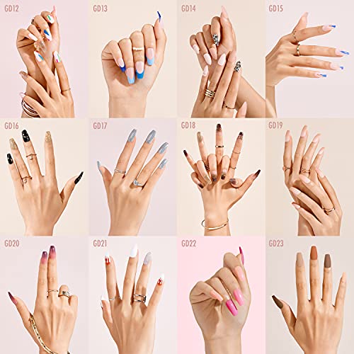 GoldFinger Gel Glam Design Nails (GD12)