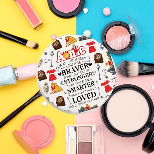 WSNANG The Musical Inspired Gift Musical Orphan Theater Travel Compact Pocket Makeup Mirror Musical Theatre Fans Gift (Anni Mirror-T)