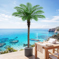 6FT Artificial Phoenix Palm Tree with Black Pot - Outdoor Faux Tree