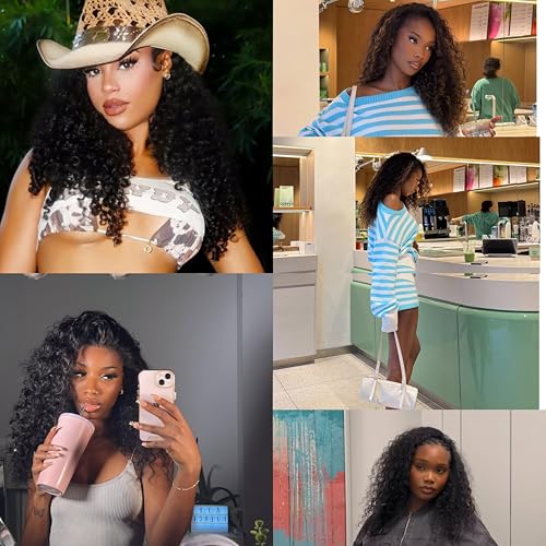 Natural Black Burmese Curly Hair Bundles 16 Inch Water Wave Virgin Human Hair with Spiral Ends - Monxaro