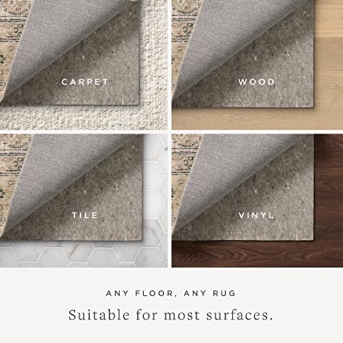 Loloi Grip 1/8 Inch Grey Rug Pad - 8' x 11' Reversible Floor Protector