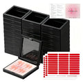 Black Medium Press On Nail Storage Boxes Set - Floating Display Organizer for Nail Business