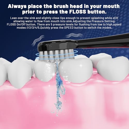 Electric Toothbrush with Water Flosser Portable Sonic Toothbrush & Flossing Device