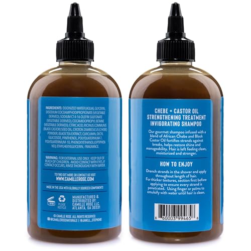 Camille Rose Black Castor Oil + Chebe Shampoo 2-Pack - 12 Fl Oz