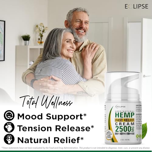 Eclipse Hemp Cream 4 oz (2 Pack) - Made in USA with Arnica & Natural Hemp Extract