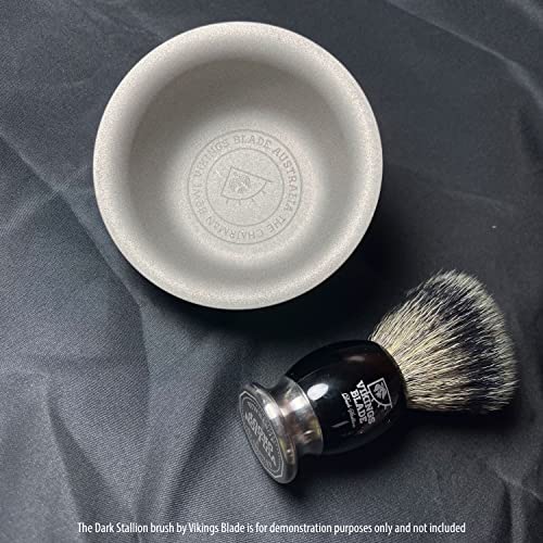 Vikings Blade Luxury Shaving Soap Bowl, Sandblasted Steel for Fast, Thick Lather, Unbreakable, Tactile Texture, Great for Standard Sized Pucks & Soaps (The Chairman, 3¡± Diameter)