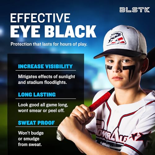 Sports Eye Black Temporary Tattoos (Mystery - 24 Pack) Made in The USA No Grease, No Mess, Fast Application Eye Black Accessories for Football, Baseball, Softball, Lacrosse & More