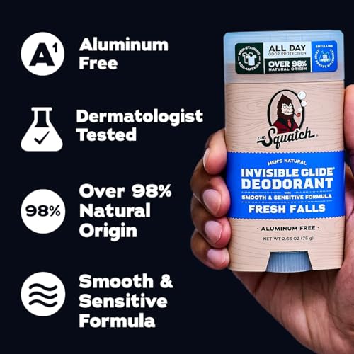 Men's Natural Deodorant Set - Fresh Falls & Wood Barrel Bourbon, Aluminum Free, 2-Pack