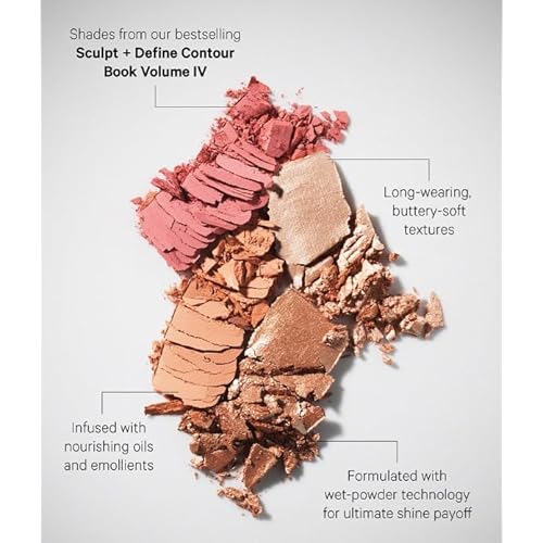 Kevyn Aucoin The Art of Blush & Glow, PINK: Sculpt & define makeup compact DUO palette with a pink-toned matte blush (Azalea) plus a champagne colored Highlighter (Star Gaze). Universally flattering.