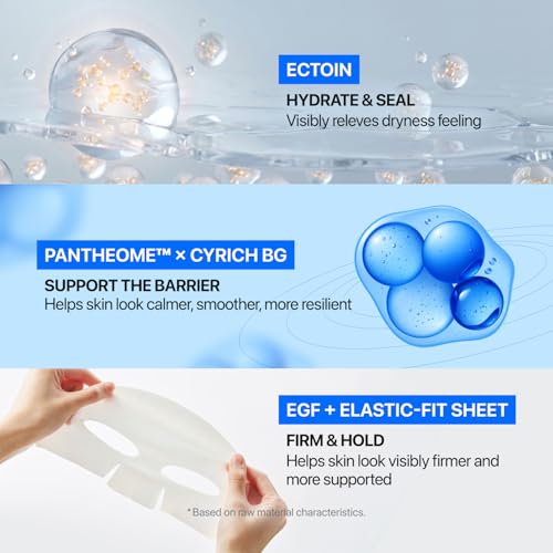 Cream Sheet Mask for Sensitive Skin with Ectoin & Panthenol - Hydrating Korean Mask