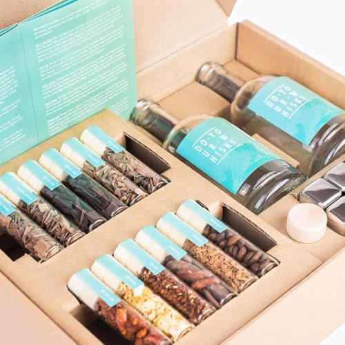 DIY Whiskey Infusion Kit with Woodchips Botanicals & Stones - Craft Your Own Whiskey