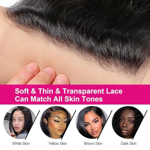 4x4 Transparent HD Lace Closure Loose Wave Human Hair Closure 10 Inch Invisible Ultra-thin 4x4 Lace Closure Brazilian Raw Virgin Human Hair Pre Plucked Natural Black