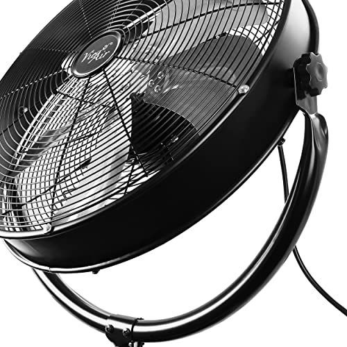 20-Inch Heavy Duty Industrial Drum Fan - Metal High Velocity Tilting Pedestal Fan