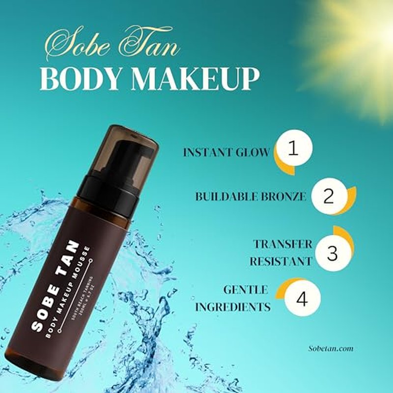 Brown Self Tanner Mousse ? Rapid 14% DHA, Instant Natural Glow, No Transfer, Fragrance-Free, Fast Drying, Rain-Resistant, Streak-Free Bronzing Foam for Face & Body, Long Lasting Tan for All Skin Tones