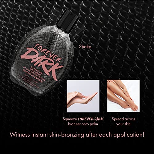 Millennium Tanning Forever Dark Black Matte Bronzer Lotion 13.5oz - Instant Deep Tan & Skin Blur