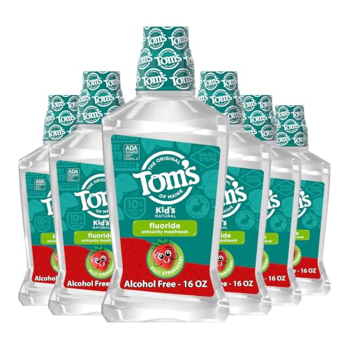 Kids Fluoride Mouthwash Silly Strawberry 16 Fl Oz Pack of 6 - Natural Cavity Protection
