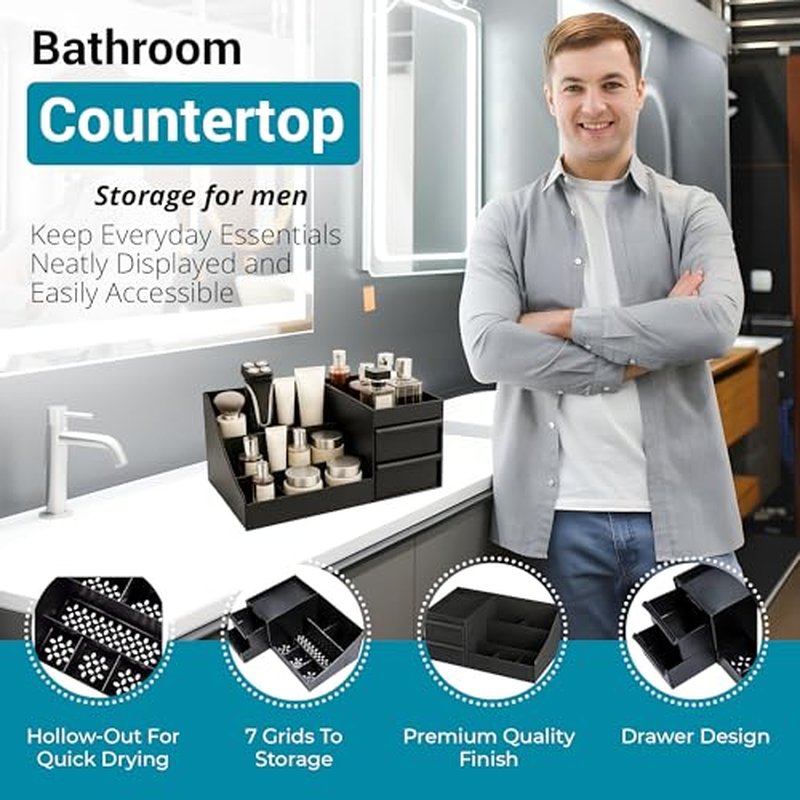 Cologne Organizer for Men, Bathroom Countertop Organizer, Vanity Storage Shelf, Perfume & Cologne Stand, Dresser Rack, Organizador de Perfumes, Bedroom essentials for men, Birthday Gift for Men