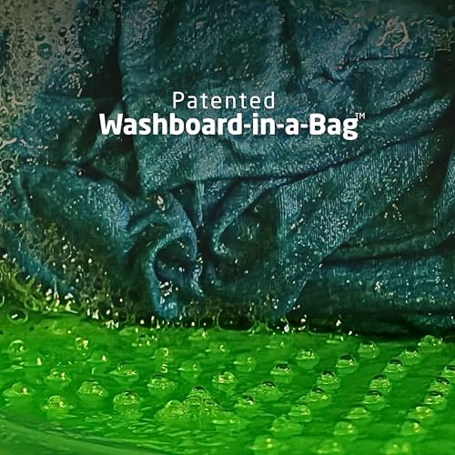 Portable Travel Washing Bag with Washboard - 5 oz Compact Clothes Washer