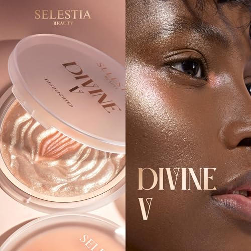 Powder Highlighter Makeup ? Divine V ? Radiant Glow for All Skin Tones, Easy-to-Apply, 0.53 oz
