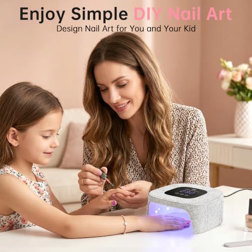 Mini UV LED Nail Lamp for Gel Polish - White Diamond - 48W