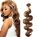 Lagalaga 24 Inch Blonde Highlight Human Hair Extensions Double Weft Brazilian Virgin Hair