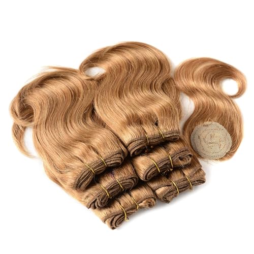 MXMaoYiCTR 6-Pack 8 Inch Honey Blonde Brazilian Virgin Body Wave Hair Extensions