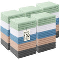 UNIMADE Multicolor 100-Pack Washcloths 12x12in - Ultra Soft, Quick-Dry Microfiber Towels