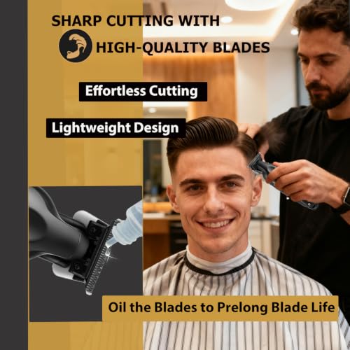 Men's Hair Trimmer Kit Zero Gapped Hair Clippers for Barbers & Grooming