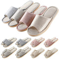 Mepase 8 Pairs Washable Open Toe House Slippers for Guests Women Men