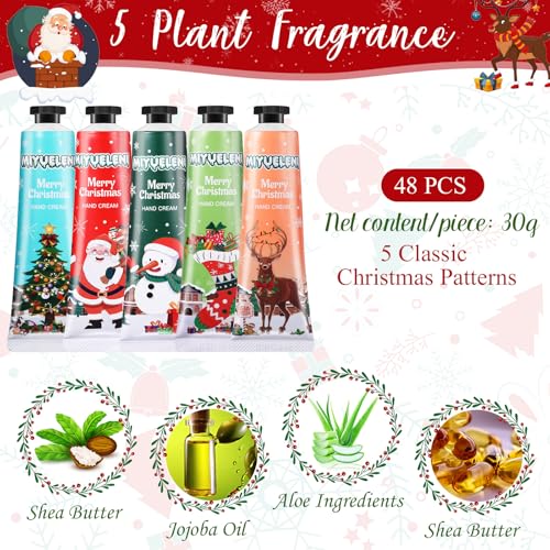 48 Pcs Christmas Hand Cream Gift Sets for Dry Hands Moisturizing Travel Lotion - Variation of THIS listing