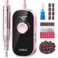 COSLUS E51 Pink Professional Nail Drill - Electric Manicure File, 40,000 RPM