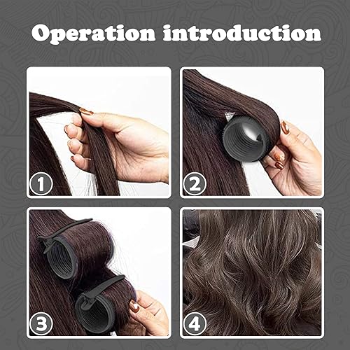 Black 18-Piece Hair Roller Set with Clips & Comb - 3 Sizes for Voluminous Styles