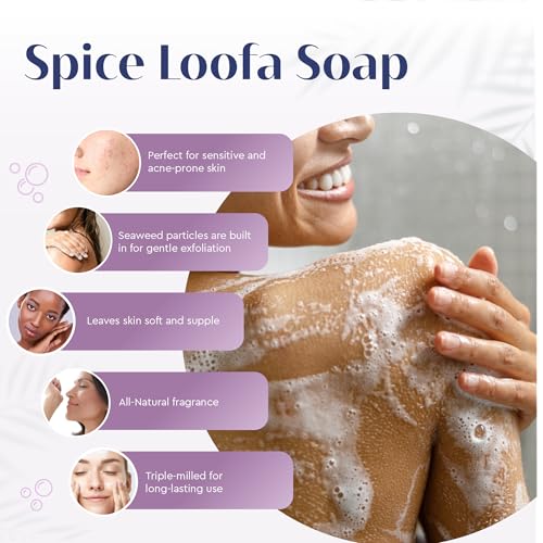 Baudelaire Spiced Exfoliating Loofa Soap - Natural Fragrance, Hydrating, Pack of 6