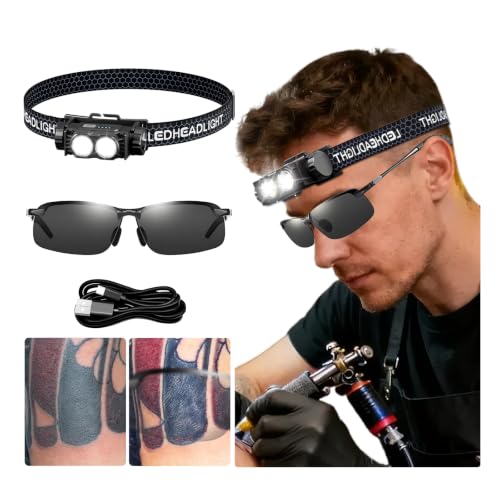 Polarized Tattoo Light Kit with Anti-Glare Glasses Set for Precise Coloring & Fine Details