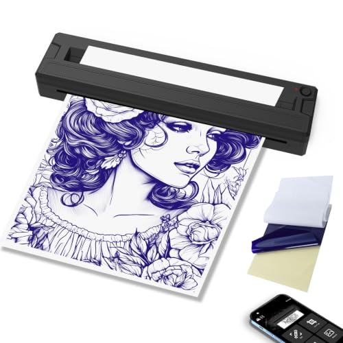 Portable Tattoo Stencil Printer Machine - Wireless Thermal Transfer for Artists & Enthusiasts