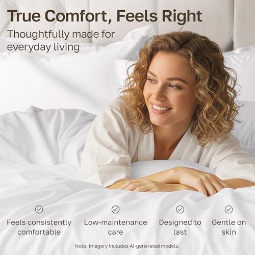 Lavender Striped 16-Piece Split King Cotton Sateen Bed Sheets Set