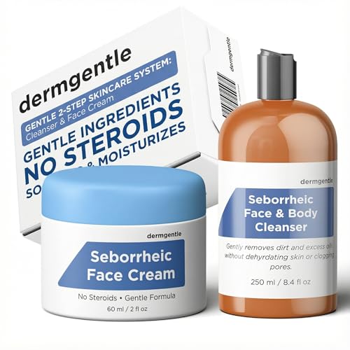 Dermgentle Sensitive Skin Face & Body Cleanser & Moisturizer Kit - Gentle, No Steroids