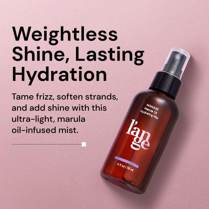 Marula Oil Hydrating Hair Mist for Frizz Control & Shine - Lightweight Spray